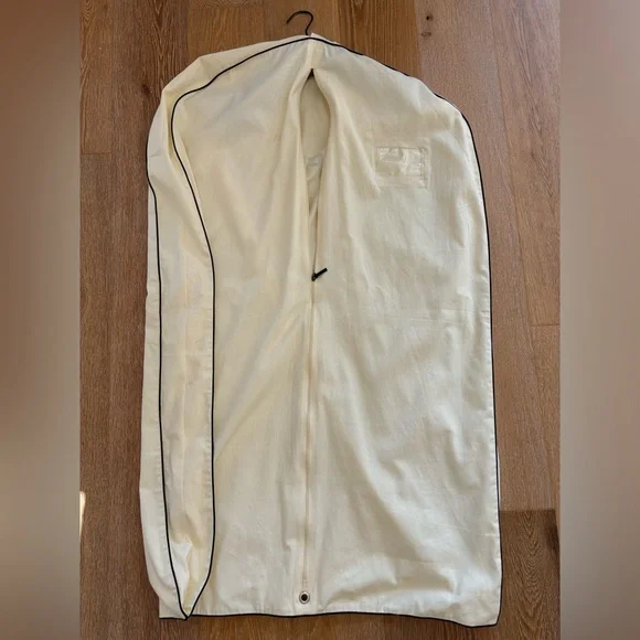 Fendi Case Ivory Garment Cover with Black Trim